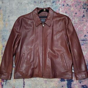 Wilsons Leather Black Label Rich Brown Leather Jacket Size XL